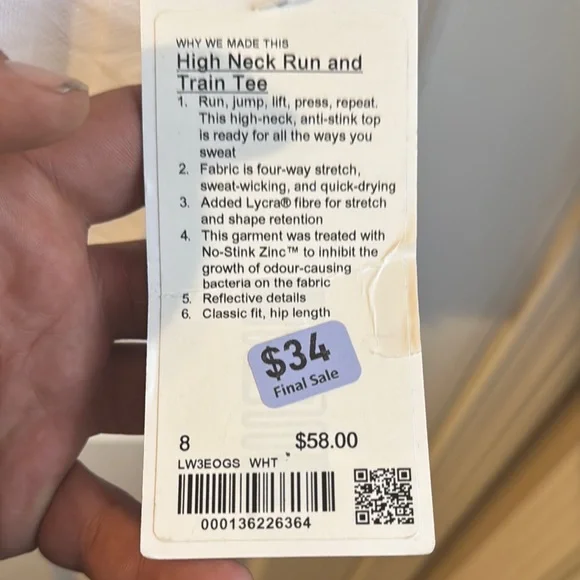 High Neck Run and Train Tee - Picture 2 of 2